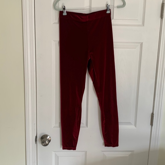 Fabletics Velour Red leggings - Picture 1 of 2